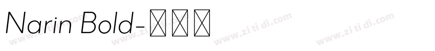 Narin Bold字体转换